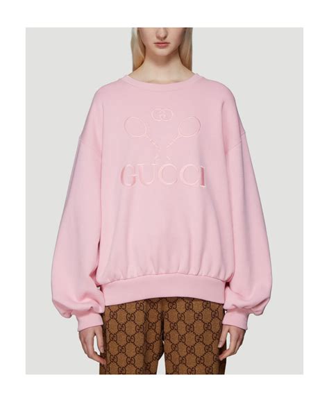 gucci'' sweatshirt pink|pink Gucci sweatshirt tennis.